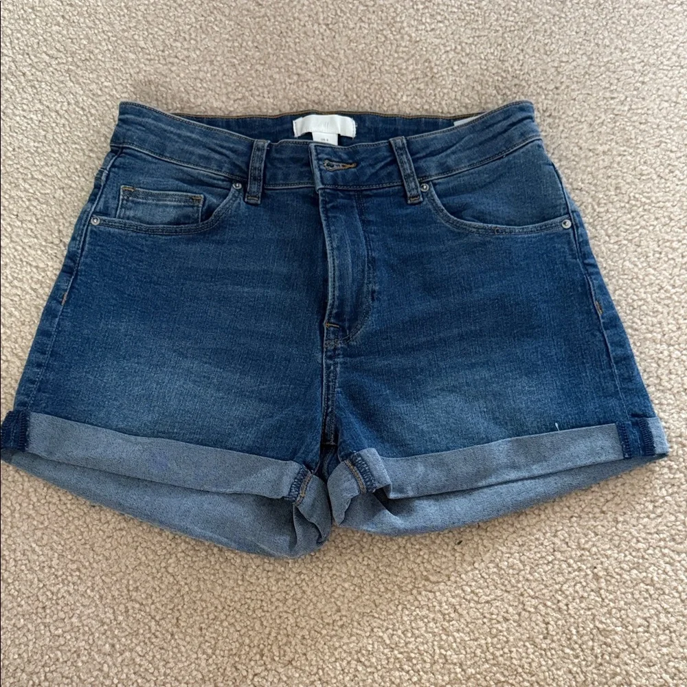 High Rise Denim Short